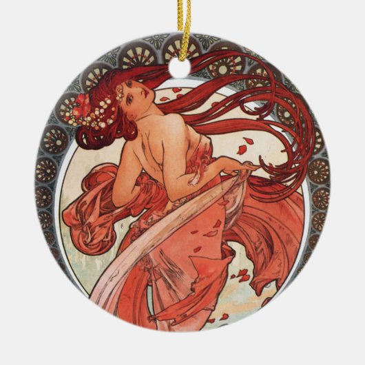 Alphonse Mucha Dance 1898 Art  Keramisch Ornament (Voorkant)