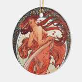 Alphonse Mucha Dance 1898 Art  Keramisch Ornament (Links)