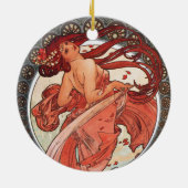 Alphonse Mucha Dance 1898 Art  Keramisch Ornament (Achterkant)