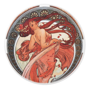 Alphonse Mucha Dance 1898 Art Keramische Knop