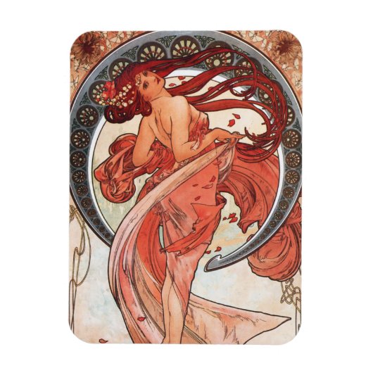 Alphonse Mucha Dance 1898 Art  Magneet (Verticaal)