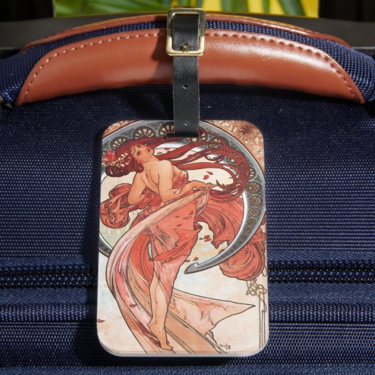 Alphonse Mucha Dance 1898 Art Nouveau  Bagagelabel (Voorkant Insitu 2)