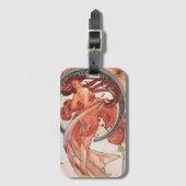 Alphonse Mucha Dance 1898 Art Nouveau  Bagagelabel (Voorkant (verticaal))