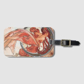 Alphonse Mucha Dance 1898 Art Nouveau  Bagagelabel (Voorkant (horizontaal))