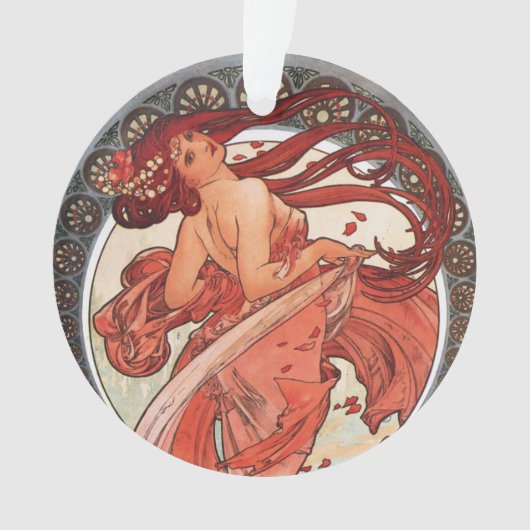 Alphonse Mucha Dance 1898 Art Ornament (voorkant)