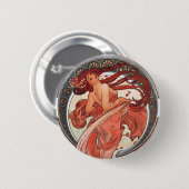 Alphonse Mucha Dance 1898 Art  Ronde Button 5,7 Cm (Voorkant /achterkant)