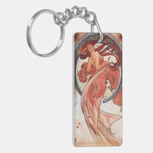 Alphonse Mucha Dance 1898 Art  Sleutelhanger (Voorkant Links)