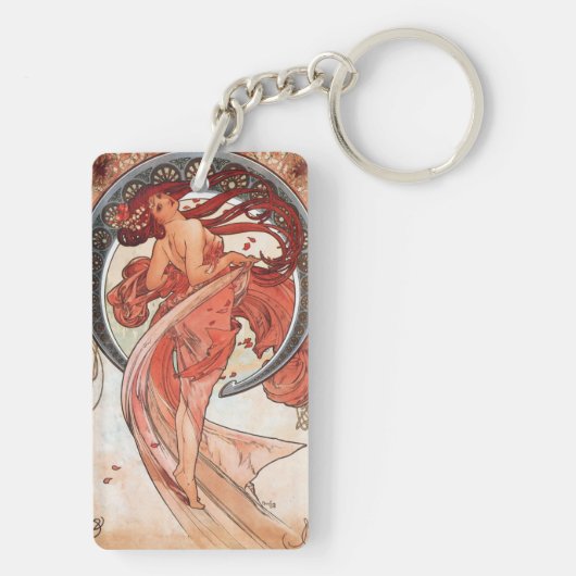 Alphonse Mucha Dance 1898 Art  Sleutelhanger (achterkant)