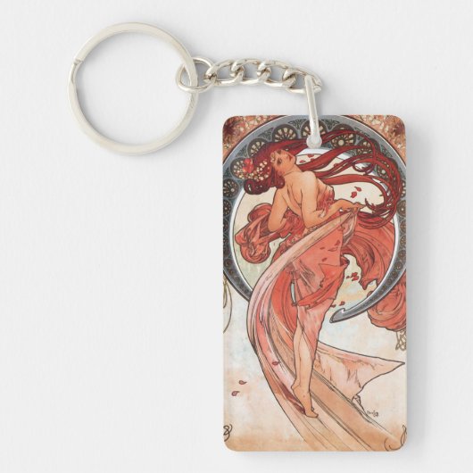 Alphonse Mucha Dance 1898 Art  Sleutelhanger (Voorkant)