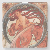 Alphonse Mucha Dance 1898 Art  Stenen Onderzetter (Voorkant)