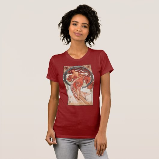 Alphonse Mucha Dance 1898 Art T-shirt (Voorkant volledig)