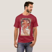 Alphonse Mucha Dance 1898 Art  T-shirt (Voorkant volledig)