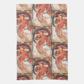 Alphonse Mucha Dance 1898 Art Theedoek (Verticaal)