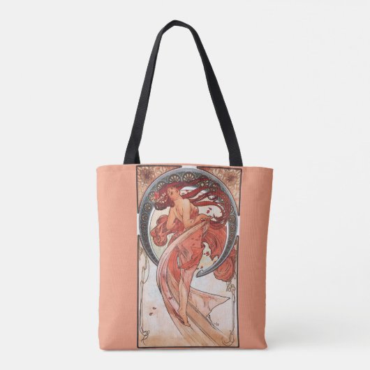 Alphonse Mucha Dance 1898 Art  Tote Bag (Achterkant)