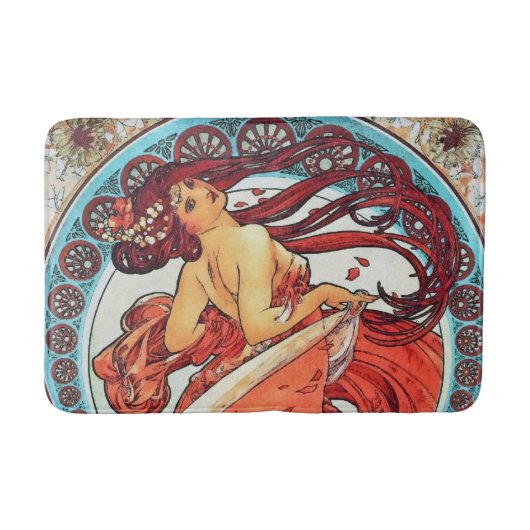 Alphonse Mucha Dance  Art Nouveau Painting Badmat (Voorkant)