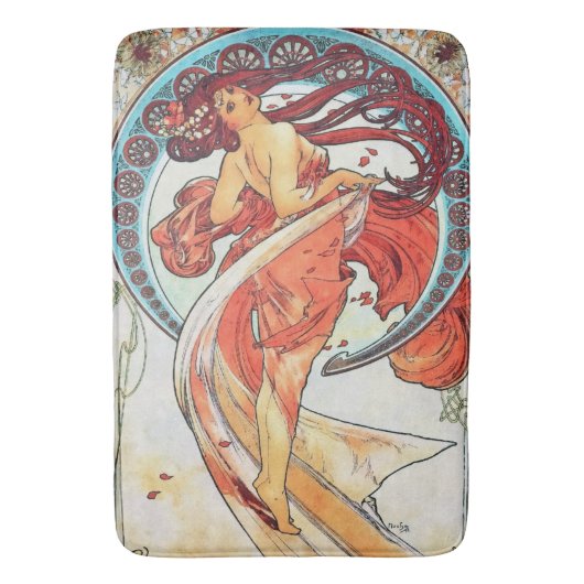 Alphonse Mucha Dance  Art Nouveau Painting Badmat (Voorkant Verticaal)