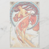 Alphonse Mucha Dance  Art Nouveau Painting Briefpapier (Voorkant)