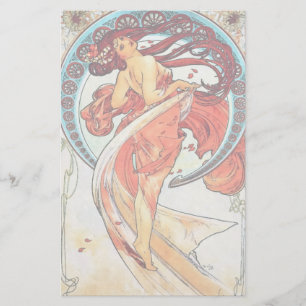 Alphonse Mucha Dance  Art Nouveau Painting Briefpapier