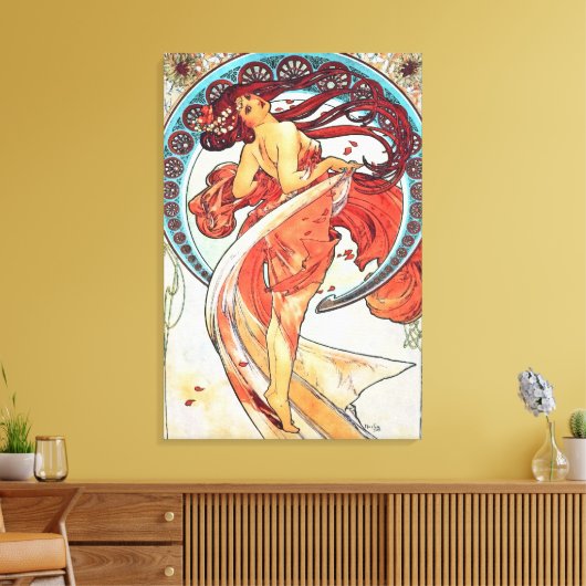 Alphonse Mucha Dance Art Nouveau Painting Canvas Afdruk (Insitu (Woonkamer))