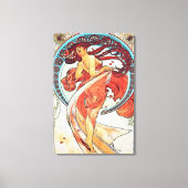 Alphonse Mucha Dance  Art Nouveau Painting Canvas Afdruk (Voorkant)