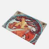 Alphonse Mucha Dance  Art Nouveau Painting Deurmat (Schuin)