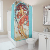 Alphonse Mucha Dance  Art Nouveau Painting Douchegordijn (In situ)