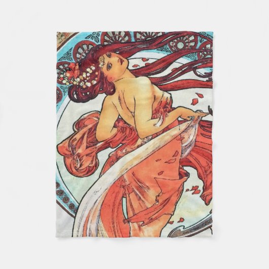 Alphonse Mucha Dance  Art Nouveau Painting Fleece Deken (Voorkant)