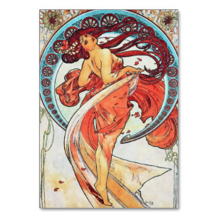 Alphonse Mucha Dance  Art Nouveau Painting Kaart