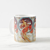 Alphonse Mucha Dance Art Nouveau Painting Koffiemok (Voorkant links)