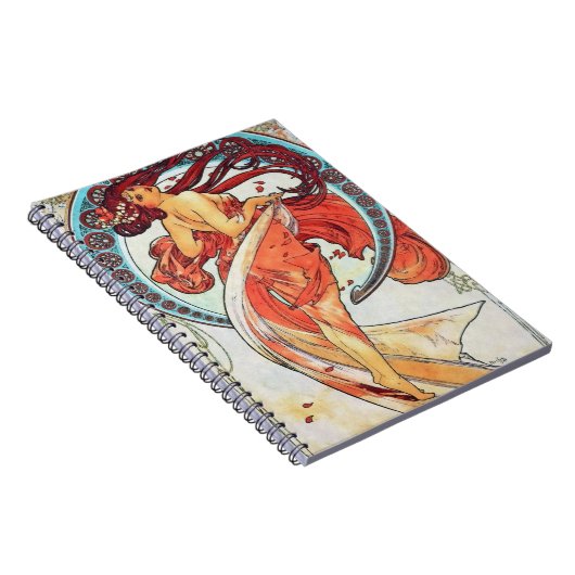 Alphonse Mucha Dance  Art Nouveau Painting Notitieboek (Rechterzijde)