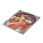 Alphonse Mucha Dance  Art Nouveau Painting Tegeltje (Zijkant)