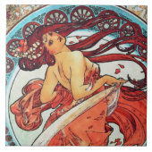 Alphonse Mucha Dance  Art Nouveau Painting Tegeltje (Voorkant)