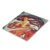 Alphonse Mucha Dance  Art Nouveau Painting Tegeltje (Zijkant)