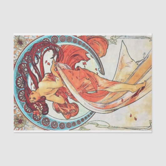 Alphonse Mucha Dance  Art Nouveau Painting Tissuepapier (Voorkant)