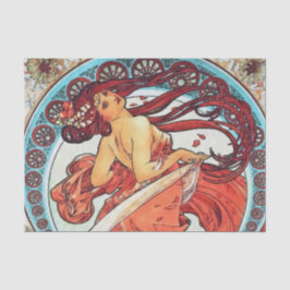 Alphonse Mucha Dance  Art Nouveau Painting Tissuepapier