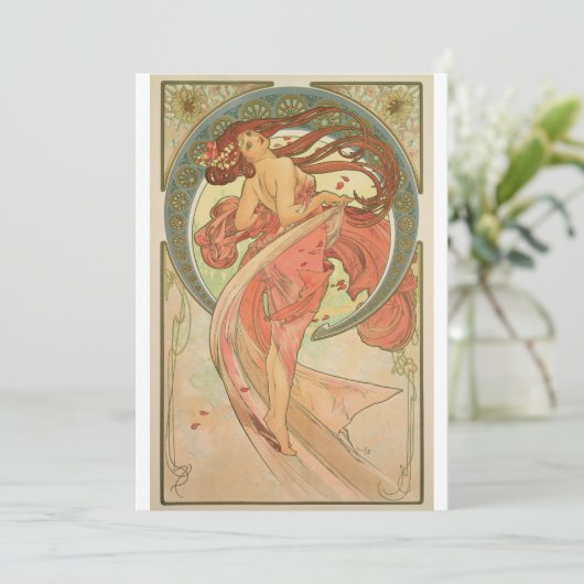 Alphonse Mucha - Dance Bedankkaart (Staand voorkant)