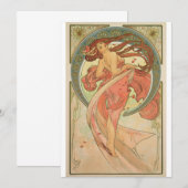Alphonse Mucha - Dance Bedankkaart (Voorkant / Achterkant)
