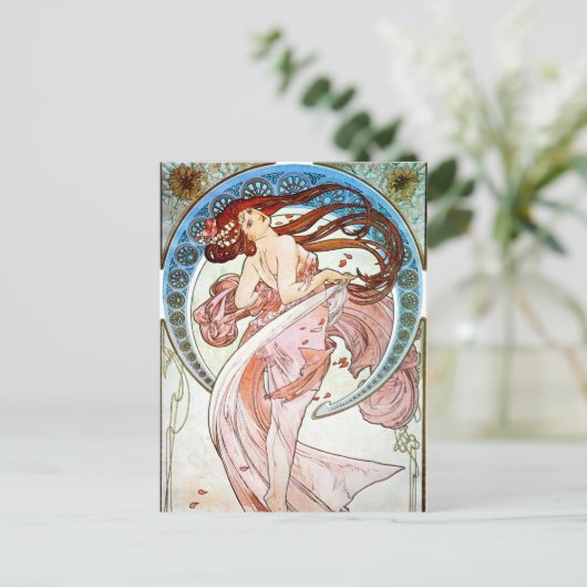 Alphonse Mucha Dance Briefkaart (Staand voorkant)