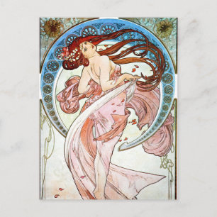 Alphonse Mucha Dance Briefkaart