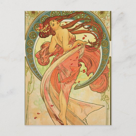 Alphonse Mucha - Dance Briefkaart (Voorkant)