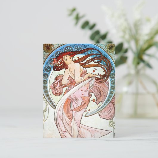 Alphonse Mucha Dance Briefkaart (Staand voorkant)