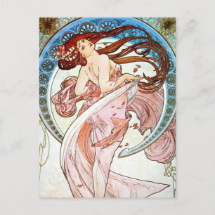 Alphonse Mucha Dance Briefkaart
