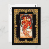 Alphonse Mucha - Dance Briefkaart (Voorkant / Achterkant)