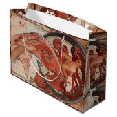 Alphonse Mucha Dance Gift Bag Large Cadeautasje (Achterkant Gekanteld)