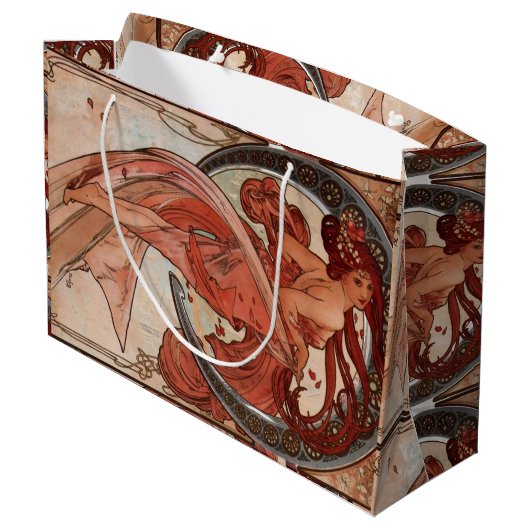 Alphonse Mucha Dance Gift Bag Large Cadeautasje (Achterkant Gekanteld)