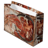 Alphonse Mucha Dance Gift Bag Large Cadeautasje (Voorkant Gekanteld)