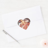 Alphonse Mucha , “ Dance ” Hart Sticker (Envelop)