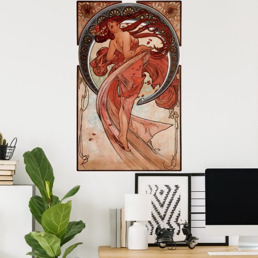 Alphonse Mucha, Dance. Poster (Thuiskantoor)