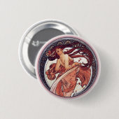 Alphonse Mucha - Dance Ronde Button 5,7 Cm (Voorkant /achterkant)