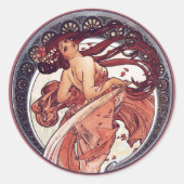 Alphonse Mucha - Dance Ronde Sticker (Voorkant)